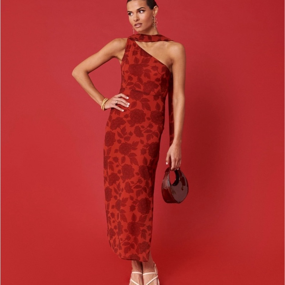 Lady Pipa Sidonia Irapa Red One Shoulder Dress